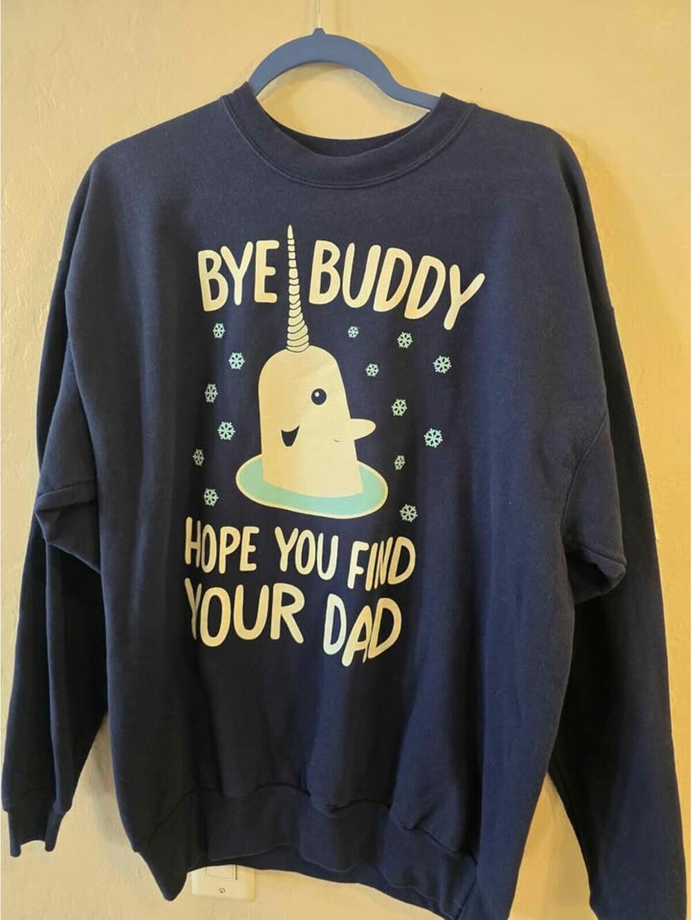 Elf Mr. Narwhal Sweatshirt Men's Size Large